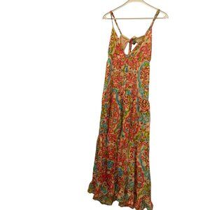 House of Harlow 1960 Stunning Paisley pink blue Moroccan tile sun dress M